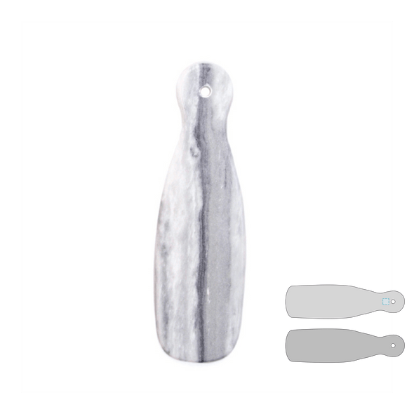 Elongated cutting board with gray veins Marble